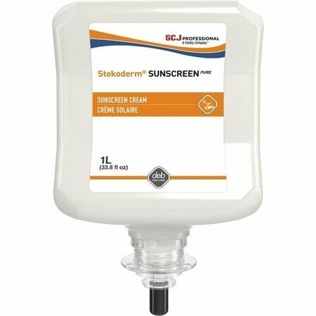 SC JOHNSON UV Skin Protection Cream, 1 Liter, White, 6PK SJNSUN1L